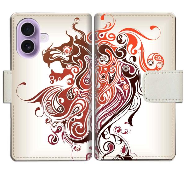 iPhone17 アイフォン17 手帳型ケース BlaveLionデザイン