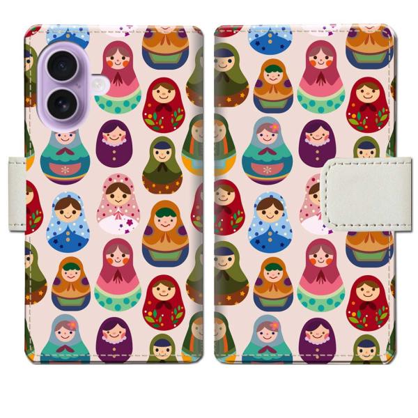 iPhone17 アイフォン17 手帳型ケース マトリョーシカデザイン