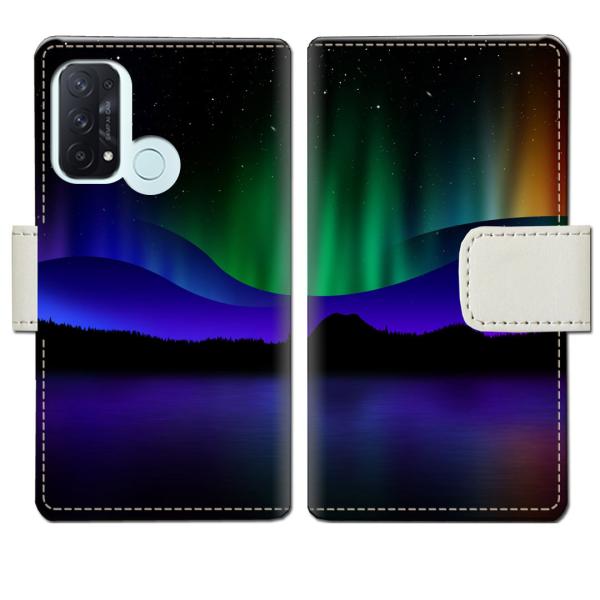 Y!mobile OPPO Reno5 A 手帳型ケース オーロラデザイン