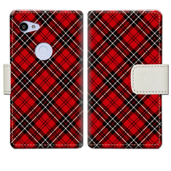 softbank Google Pixel 3a ケース スマホケース  手帳型ケース AKチェック...