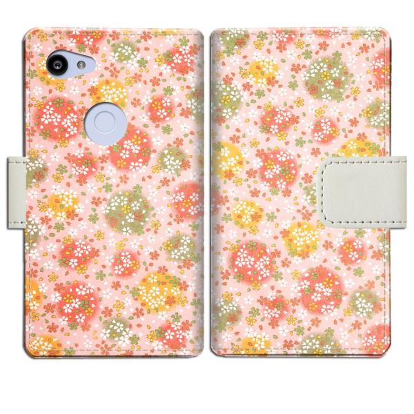 softbank Google Pixel 3a ケース スマホケース  手帳型ケース 桜ドットデザ...