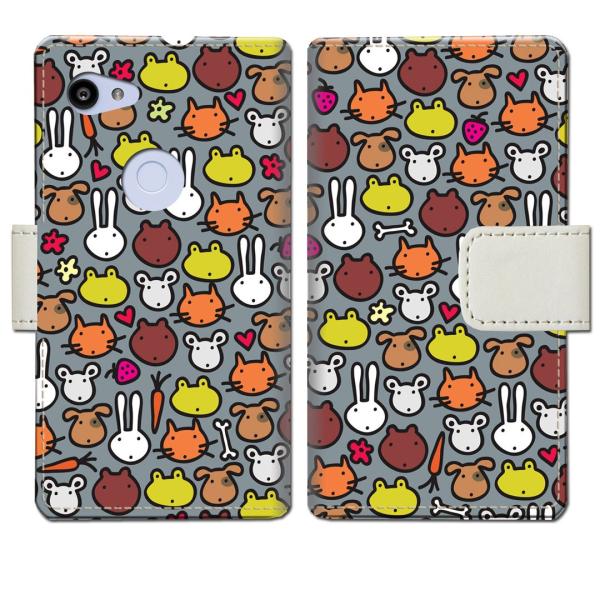 softbank Google Pixel 3a ケース スマホケース  手帳型ケース アニマルドッ...