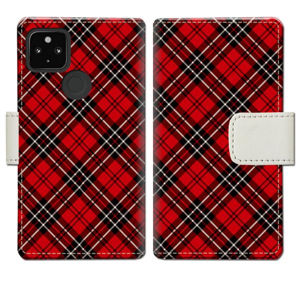 softbank Google Pixel4a 5G 手帳型ケース AKチェックデザイン