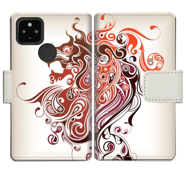 softbank Google Pixel4a 5G 手帳型ケース BlaveLionデザイン