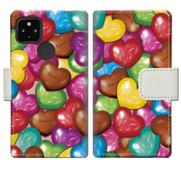 softbank Google Pixel4a 5G 手帳型ケース CHOCOLATEデザイン