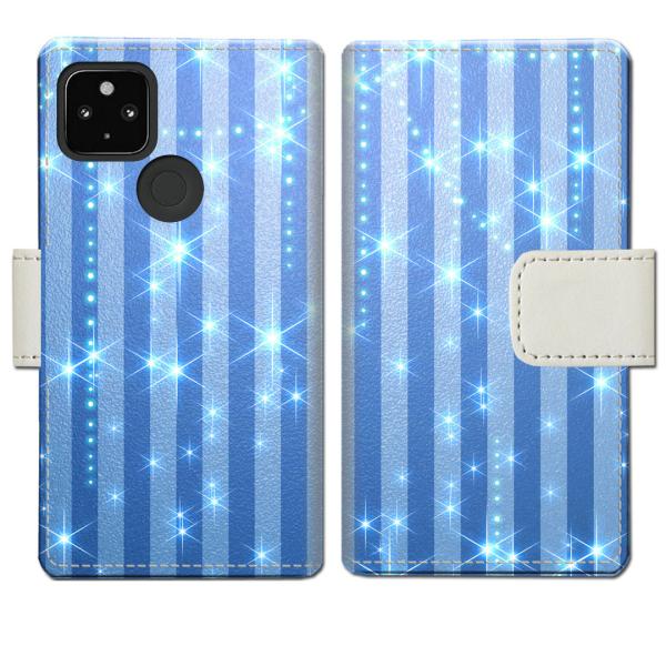 softbank Google Pixel4a 5G 手帳型ケース BBストライプデザイン