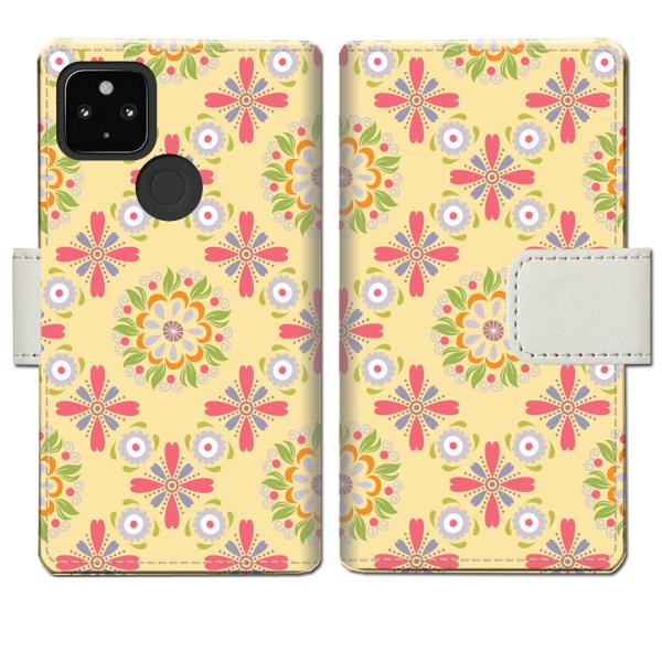 softbank Google Pixel4a 5G 手帳型ケース サンフラワーデザイン