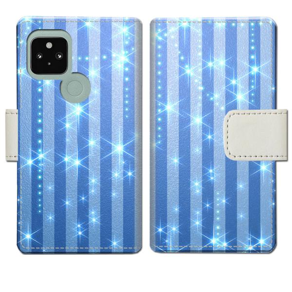 softbank Google Pixel5 手帳型ケース BBストライプデザイン