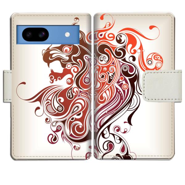 softbank Google Pixel 8a 手帳型ケース BlaveLionデザイン