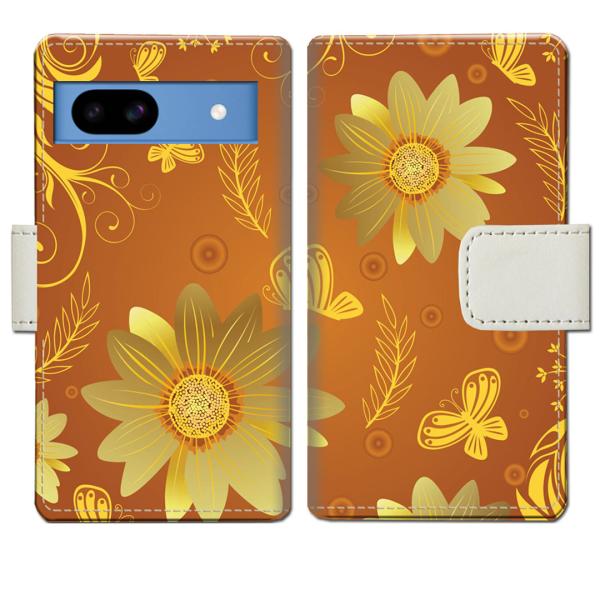 softbank Google Pixel 8a 手帳型ケース 秋桜デザイン