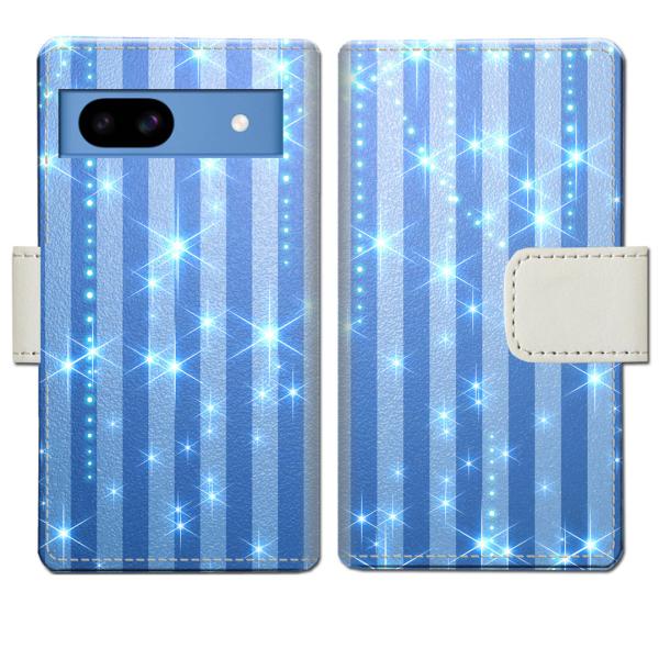 softbank Google Pixel 8a 手帳型ケース BBストライプデザイン