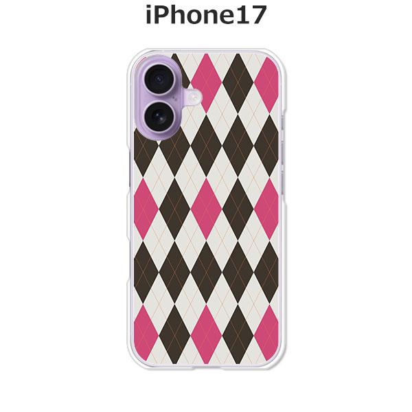 iPhone17 アイフォン17  アーガイル デザインハードケース