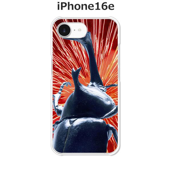 apple iPhone16e  I am KING カブトムシ  デザインTPUソフトケース