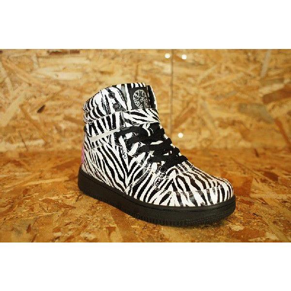 CHEER：チアー スニーカー●ゼブラ 21cm-25cm
