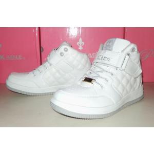 PARK AVENUE：パークアベニュー ハイカットスニーカー/シューズ/キッズ/ジュニア●WHIT...