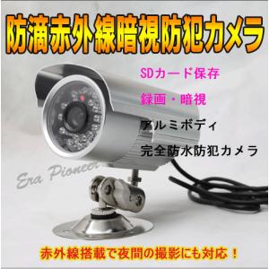 防犯カメラ 監視カメラ 防滴 SDカード録画 赤外線 LED 屋外 暗視 夜間撮影 繰り返し録画 128GB対応