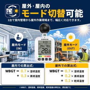 熱中症指数計 高精度 測定器 wbgt 高画質...の詳細画像4