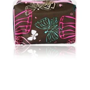 化粧ポーチ　スクエアポーチ　バタフライ