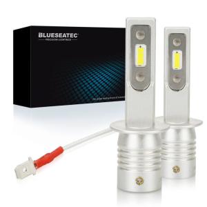 BLUESEATEC 2023 新型 超小型サイズ H1 led ヘッドライト 爆光12000LM 60W ホワイト 6000K ファンレス｜erde-shop