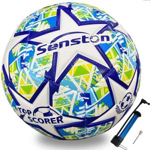 Senston サッカーボール 5号球 き-トレーニング試合サッカー大人と青少年サッカーポンプ付｜erde-shop