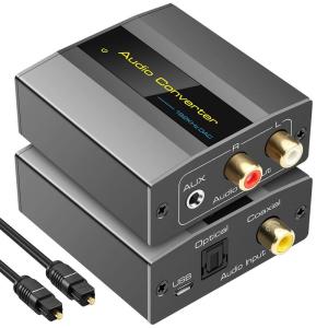 192KHz 光デジタル アナログ 変換器 光デジタル オーディオ変換器 DAC コンバーター SPDIF/Toslink アナログ 光 同｜erde-shop