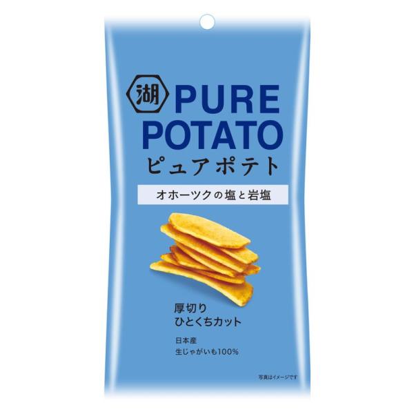 湖池屋 スリムバッグ じゃがいも心地 厚切りひとくちカット オホーツクの塩と岩塩 32g×24袋