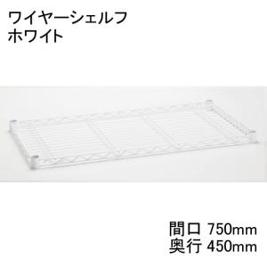 エレクター 収納 棚板 H1830W1  ワイヤーシェルフ  ホワイト  間口750mm×奥行450mm  スケルトンテーパー4組付き