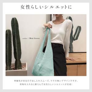 バッグ ニットトートバッグ かごバッグ あみバ...の詳細画像4