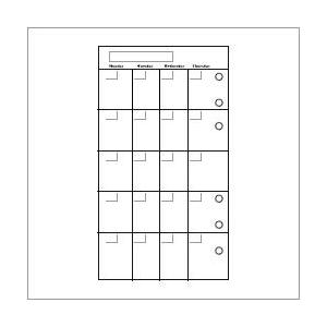 ASHFORD バイブルサイズシステム手帳用リフィル 月間ダイアリー カレンダー式（日付なし）