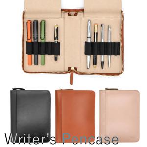 ラダイト Writers Pencase バケッタレザー 10本用ペンケース ブラック/ブラウン LDK-WRPN