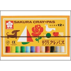 サクラ クレパス太巻 12色 ゴムヒモ付 LP...の詳細画像1