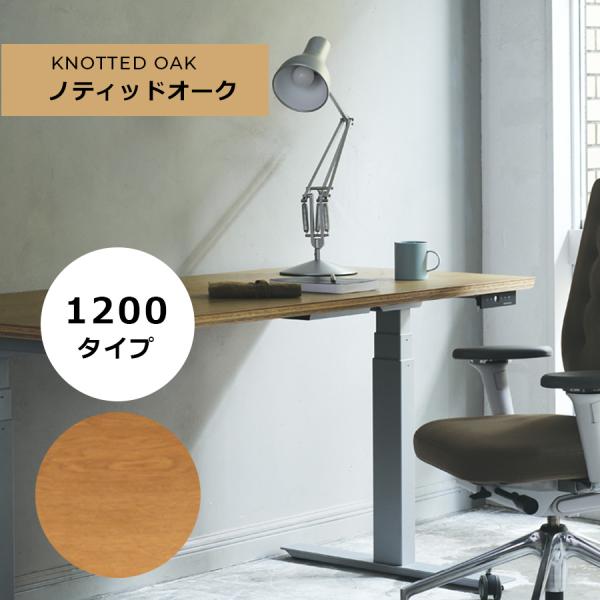 電動昇降デスク「FeEL」 / 横幅サイズW1200mm / 天板ノティッドオーク　家財便配送料無料...
