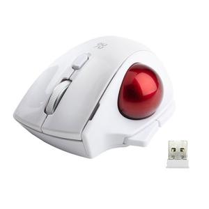 トラックボールマウス 小型トラックボール ワイヤレストラックボール エルゴノミクス レーザーセンサー ホワイト