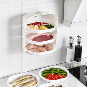 キッチンオーガナイザー用の重ね合わせ可能な取り外し可能な食器収納トレイ棚白3層｜eriistore