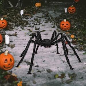 ハロウィン スパイダー デコレーション リアル 屋内 屋外 庭 装飾 窓 30cm