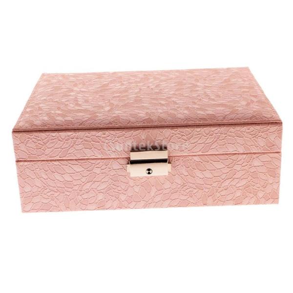 小物入れ 指輪 ピアス 収納 宝石箱 収納ボックス 全5色 - ピンク