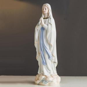 イエスキリスト像彫刻聖母マリア小像置物クリスチャンカトリック聖地オブジェクト現代の家庭のセラミック装飾装飾品教会用品｜eriistore
