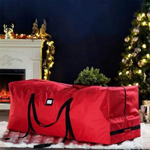 クリスマスホリデーレッドのプレミアムローリングツリー収納バッグティアプルーフ｜eriistore