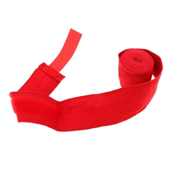 バンテージ インナー ハンドラップ 手袋 プロテクター ボクシング ムエ タイ 包帯 全5色 - 赤