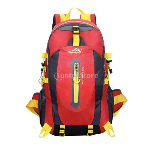 ノーブランド品 ナイロン 防水 屋外 スポーツ バックパック キャンプ トレッキング 40L 6色選...