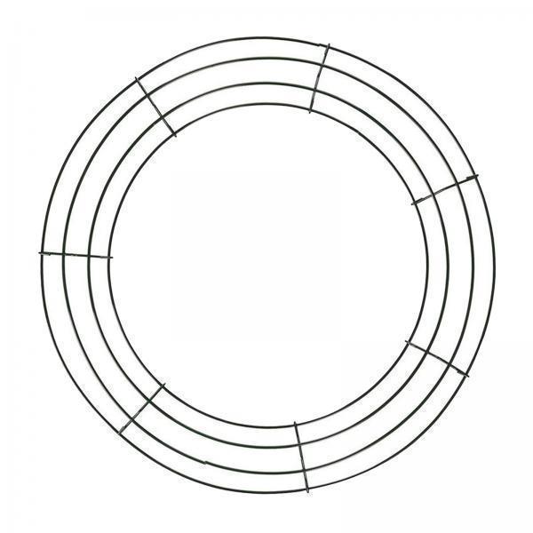 2xIronラウンドワイヤーリースメイキングフレームフラワーアレンジメントDIYfor Holida...