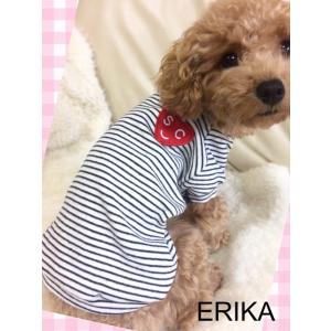 新商品 かわいい 犬服・マリンボーダーTシャツ・ワンピース : ERIKA