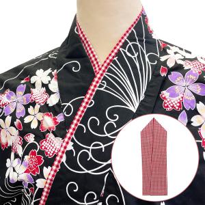 重ね衿 伊達衿 No.06 ゴールド 薄紅色 サーモンピンク 留めピン付き