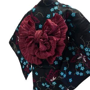 兵児帯 女性 No.190 えんじ しわへこお...の詳細画像2