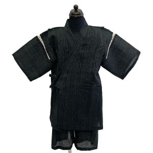 甚平 子供用 男の子 No.b 黒 縞 130c...の商品画像