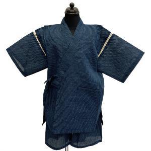 甚平 子供用 男の子 No.e 濃紺 濃藍 縞 ...の商品画像