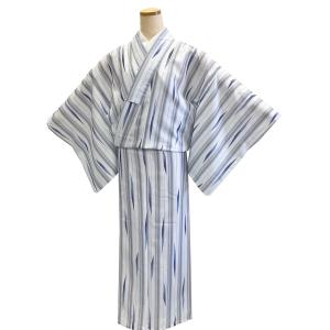 着物 小紋 単衣 No.06-e 月白色 淡藤色 ポリエステル Sサイズ Mサイズ