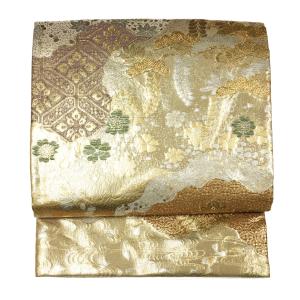 作り帯 二重太鼓  新古品 No.3001 金 銀 藤柄  結婚式