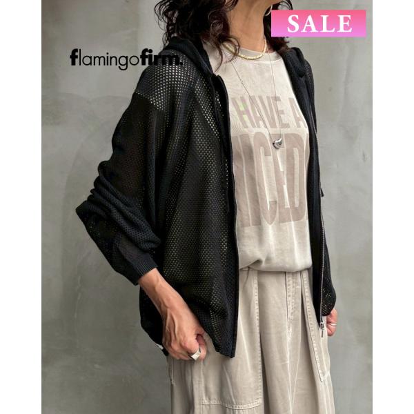 【SALE】flamingo firm フラミンゴファーム 520085 メッシュZIPパーカー