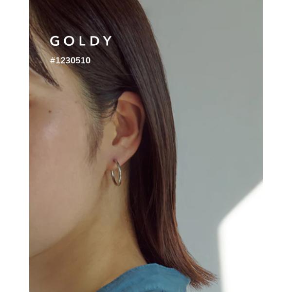 GOLDY ゴールディ 1230510 ナロー ライン ワンタッチ ステンレス ピアス